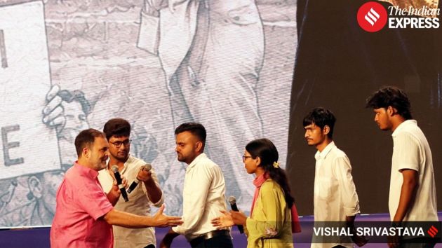 Gandhi paid his homage to the students for leading several protests