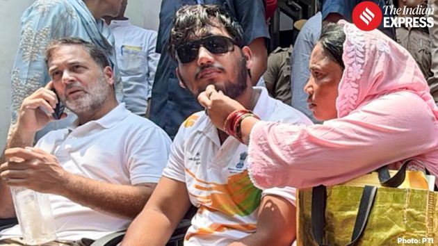 Gandhi accompanied a student, Sahil Lochav, who suffered a pellet injury on the Cockroach Janta Party (CJP)-led march
