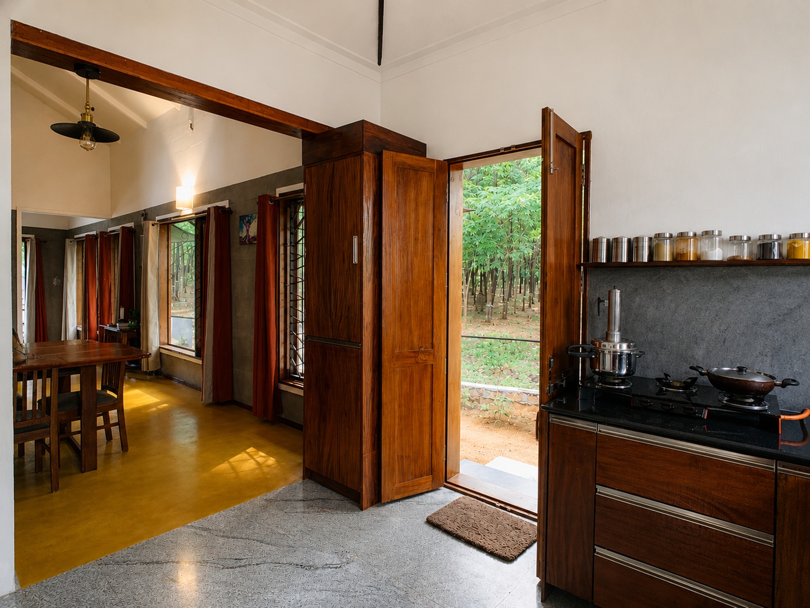 A well-ventilated kitchen with adequate windows and cross-ventilation can significantly improve indoor air quality