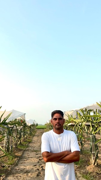 Karamjit Singh took up farming a few years ago and decided to experiment with dragon fruits (Express)