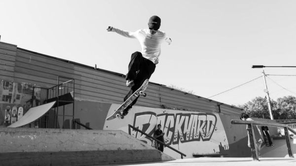 A skater at Backyard Skatepark Saket