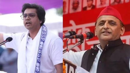 Bahujan Samaj Party (BSP) national convenor Akash Anand and Samajwadi Party (SP) president Akhilesh Yadav (File Photos)