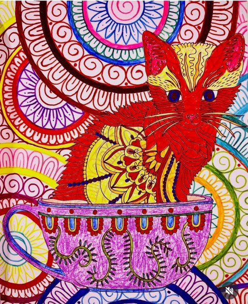 Ancy Sojan, who has taken to sketching, has completed four coloring books. (Credit: Mis.Picasso/Insta)