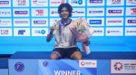 Ashmita Chaliha poses with her medal after winning the Korea Masters. (Credit: Badminton Photo)