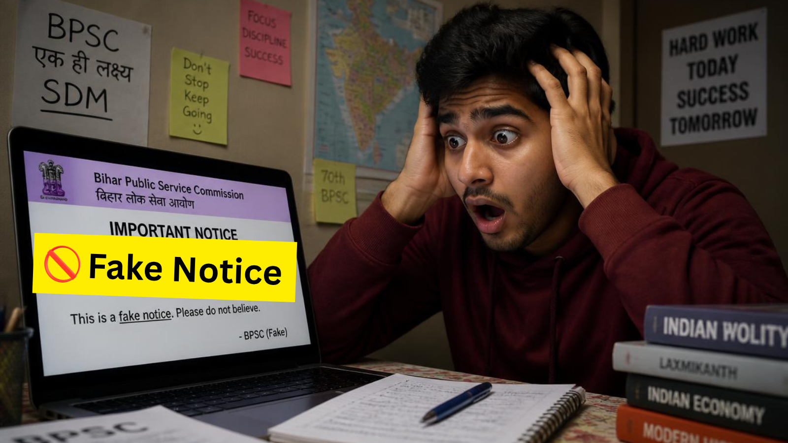 BPSC issues clarification on a fake notice circulating on the internet