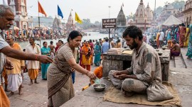 Begging experiment Haridwar
