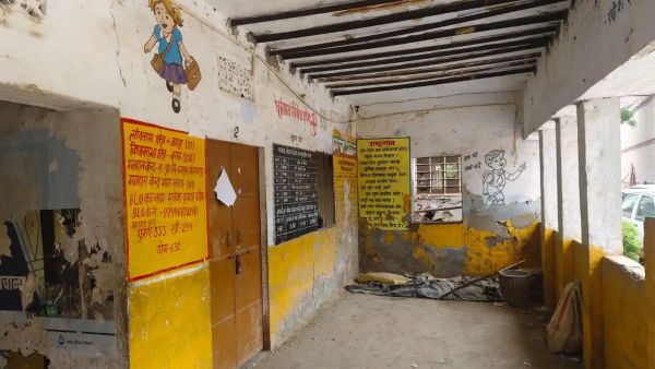 The old school building is now abandoned, with paint peeling, the colourful lettering and murals fading. (Express Photo)