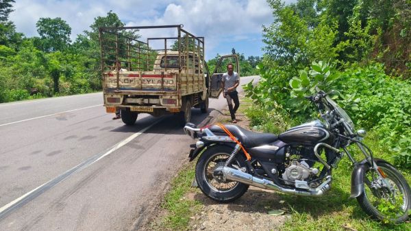 The incident took place around 6 am at Markatola ghat, when Thakkar’s bike was hit by an unidentified heavy vehicle. (Credit: Special Arrangement)