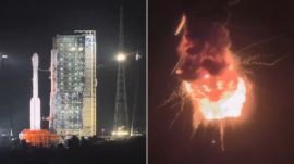 The Long March 7A rocket was carrying the ChinaSat-4B satellite when the incident unfolded.