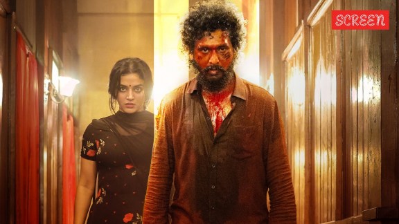 Lokesh Kanagaraj as Devadas and Wamiqa Gabbi as Chandra in DC, directed by Arun Matheswaran