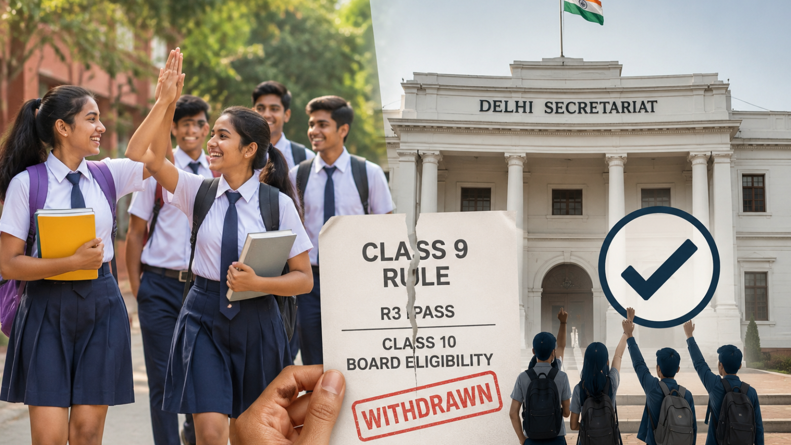 दिल्ली सरकार ने वापस लिया कक्षा 9 का नियम; तीसरी भाषा में फेल होने पर भी दे सकेंगे कक्षा 10 की बोर्ड परीक्षा