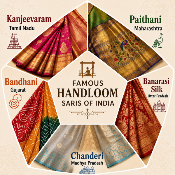 Handloom, National Handloom day, chanderi, paithani, bandhani, banarasi, 