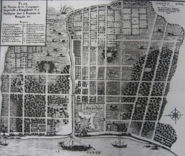 Map of Banquibazar, 1764 (Wikipedia)