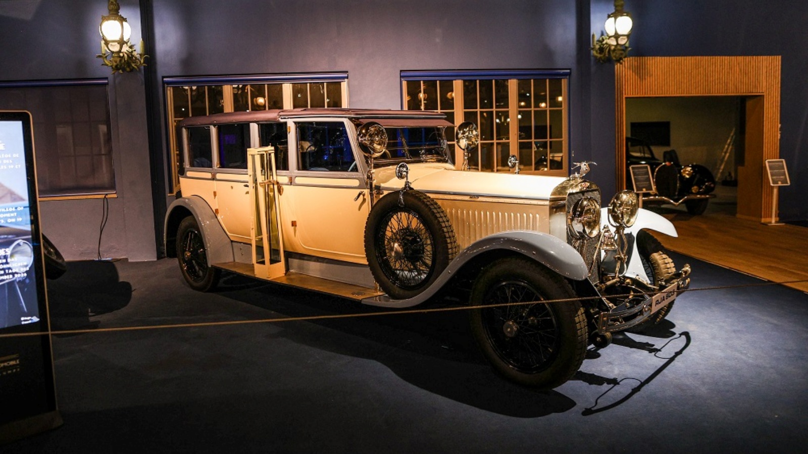 2 of Pranlal Bhogilal's vintage cars on display at automobile museum at France