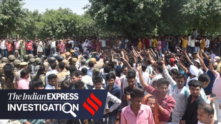 Noida factory workers protest arrest, bail orders wage protest UP, Allahabad High Court labour protest, NSA detention workers Noida, minimum wage hike UP Haryana, Indian Express investigation labour