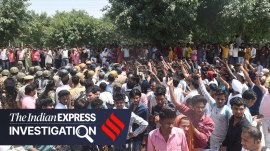 Noida factory workers protest arrest, bail orders wage protest UP, Allahabad High Court labour protest, NSA detention workers Noida, minimum wage hike UP Haryana, Indian Express investigation labour