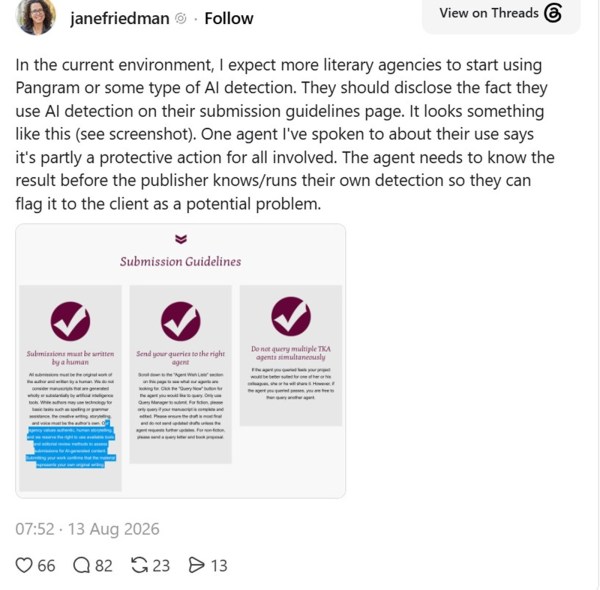 A screenshot of the post (Threads/@janefriedman)