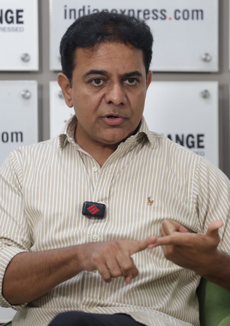 BRS leader KT Rama Rao at Idea Exchange: ‘People are economically bankrupt and politicians are intellectually bankrupt. It’s a deadly cocktail’