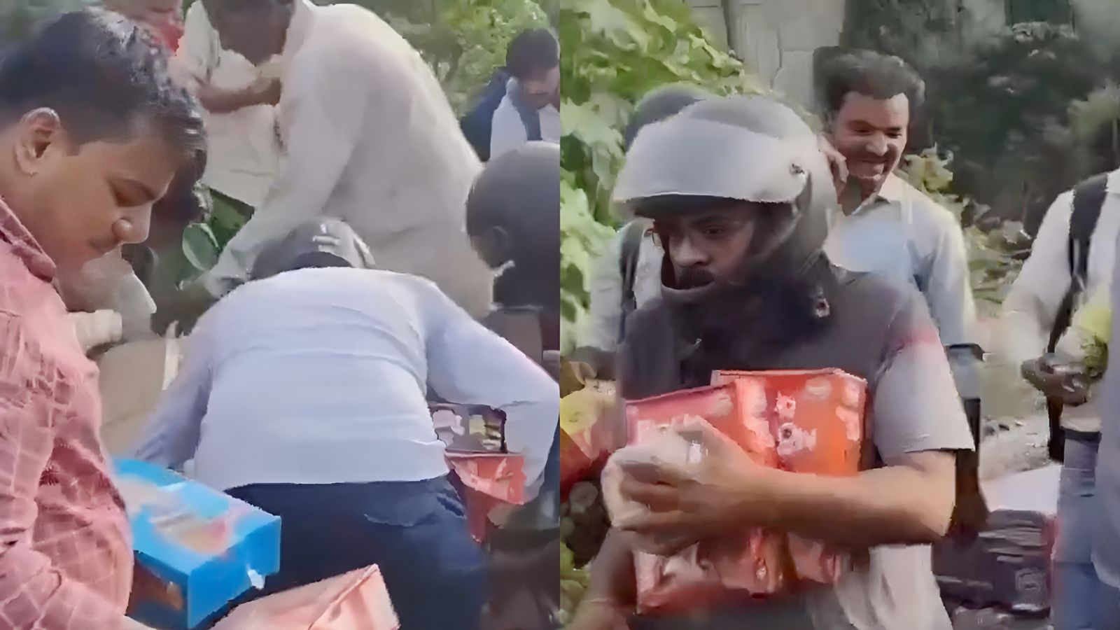Crowd Collects Expired Chocolates Discarded by Kanpur Factory, Raising Safety Concerns