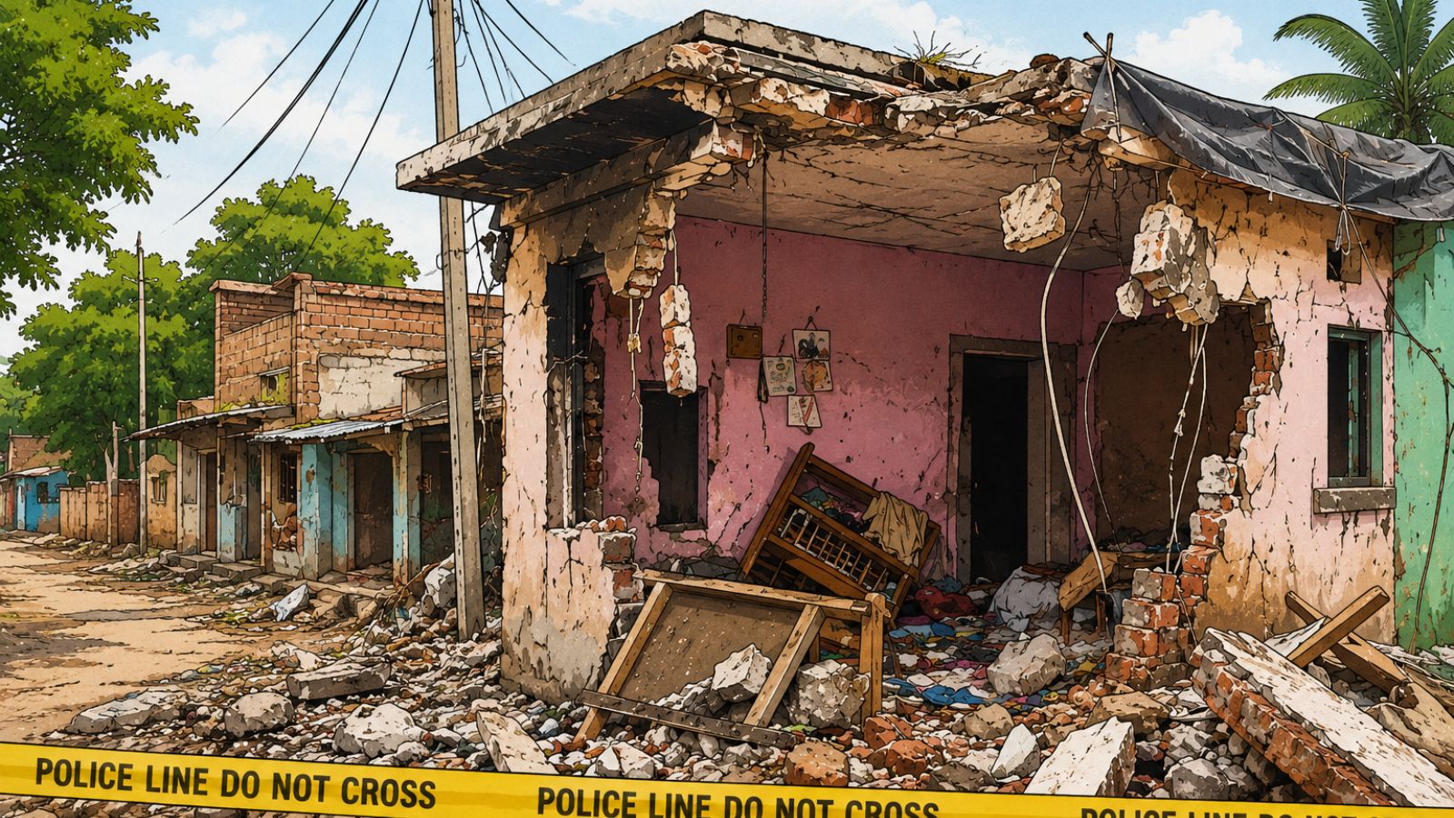 Domestic dispute ends in gelatin blast; Karnataka man, teen daughter killed