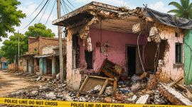 Kalaburagi house blast, Kalaburagi blast, Karnataka house explosion, Kalaburagi explosion, gelatin sticks blast Karnataka, Kalaburagi crime news, Alanda police station, Kalaburagi domestic dispute, man daughter killed blast, Karnataka blast news, gelatin sticks explosion, Kalaburagi police, Kalaburagi latest news, Indian Express news