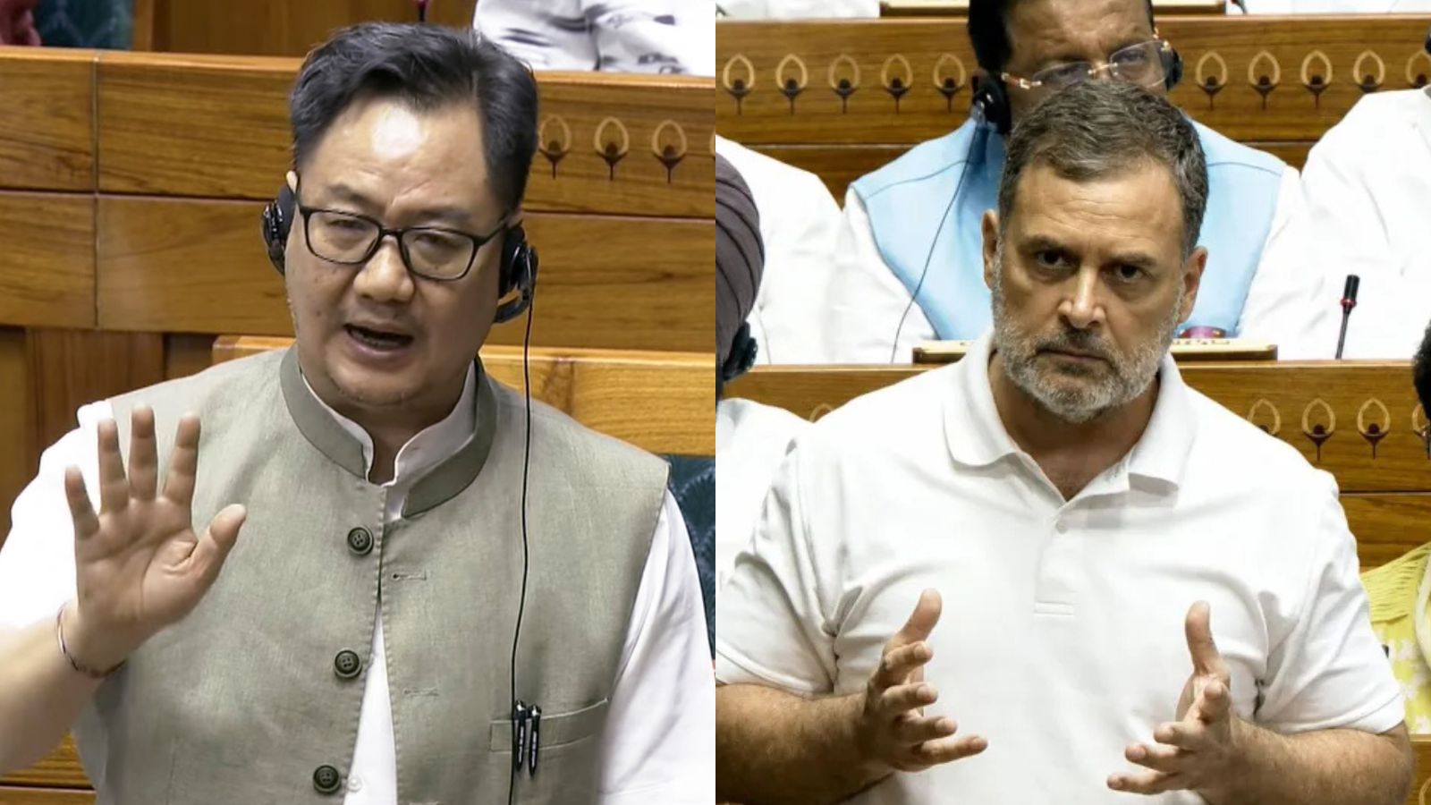 Kiren Rijiju meets Rahul Gandhi in bid to end Parliament logjam, Congress firm on demands