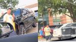 Messi flashed a peace sign to the fan who spotted him in Florida