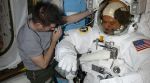 NASA astronaut Anil Menon and ESA astronaut Sophie Adenot are preparing for a spacewalk to replace a failed ISS antenna.(Image: NASA)