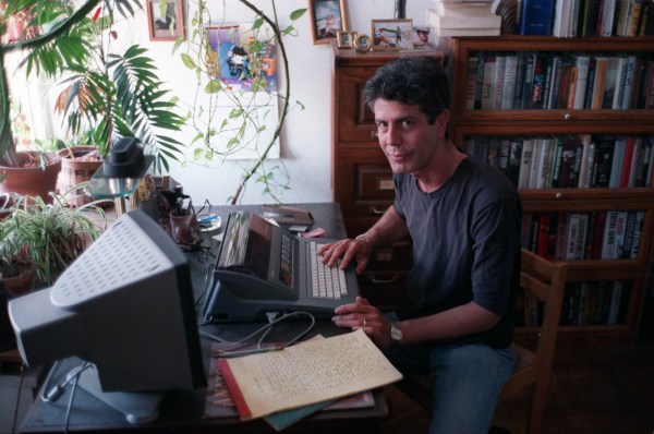 Anthony Bourdain in his New York apartment in 1997. (Jack Manning/The New York Times)