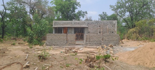 The under-construction Anganwadi at the Kondapalli village