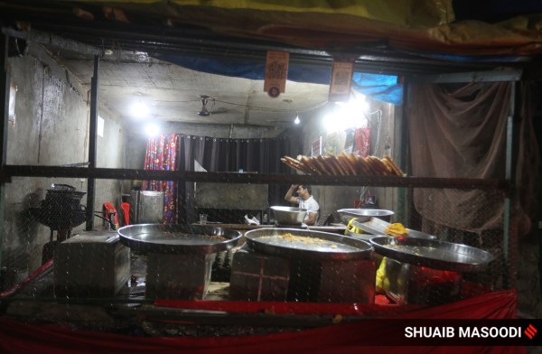 An eatery that serves migrant workers in downtown Srinagar
