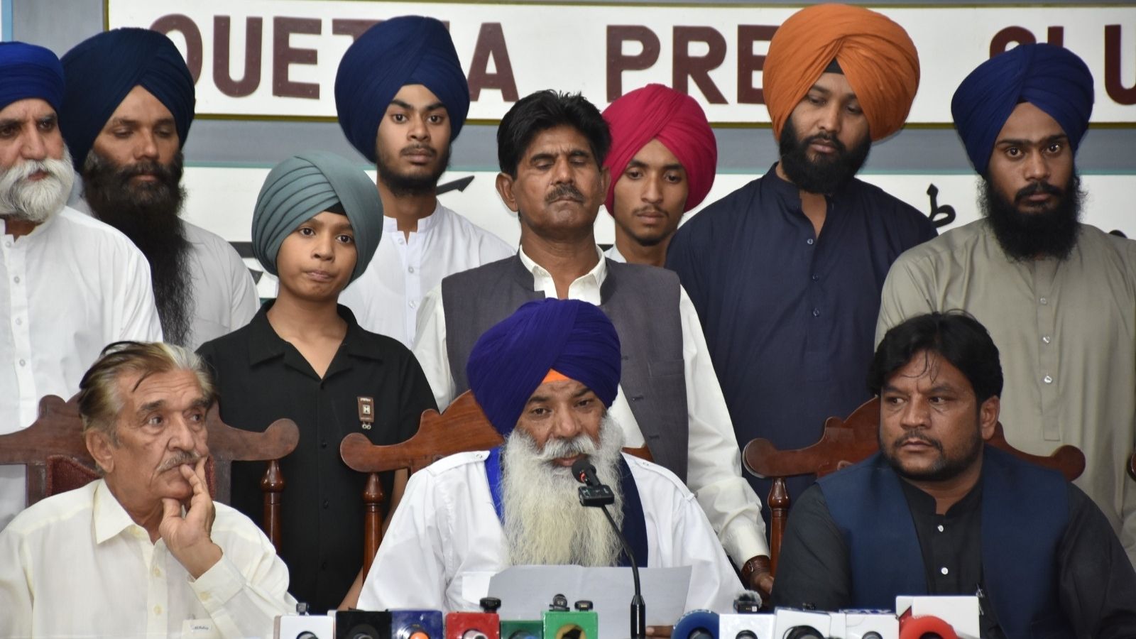 Baloch Sikhs addressing local media in Quetta 