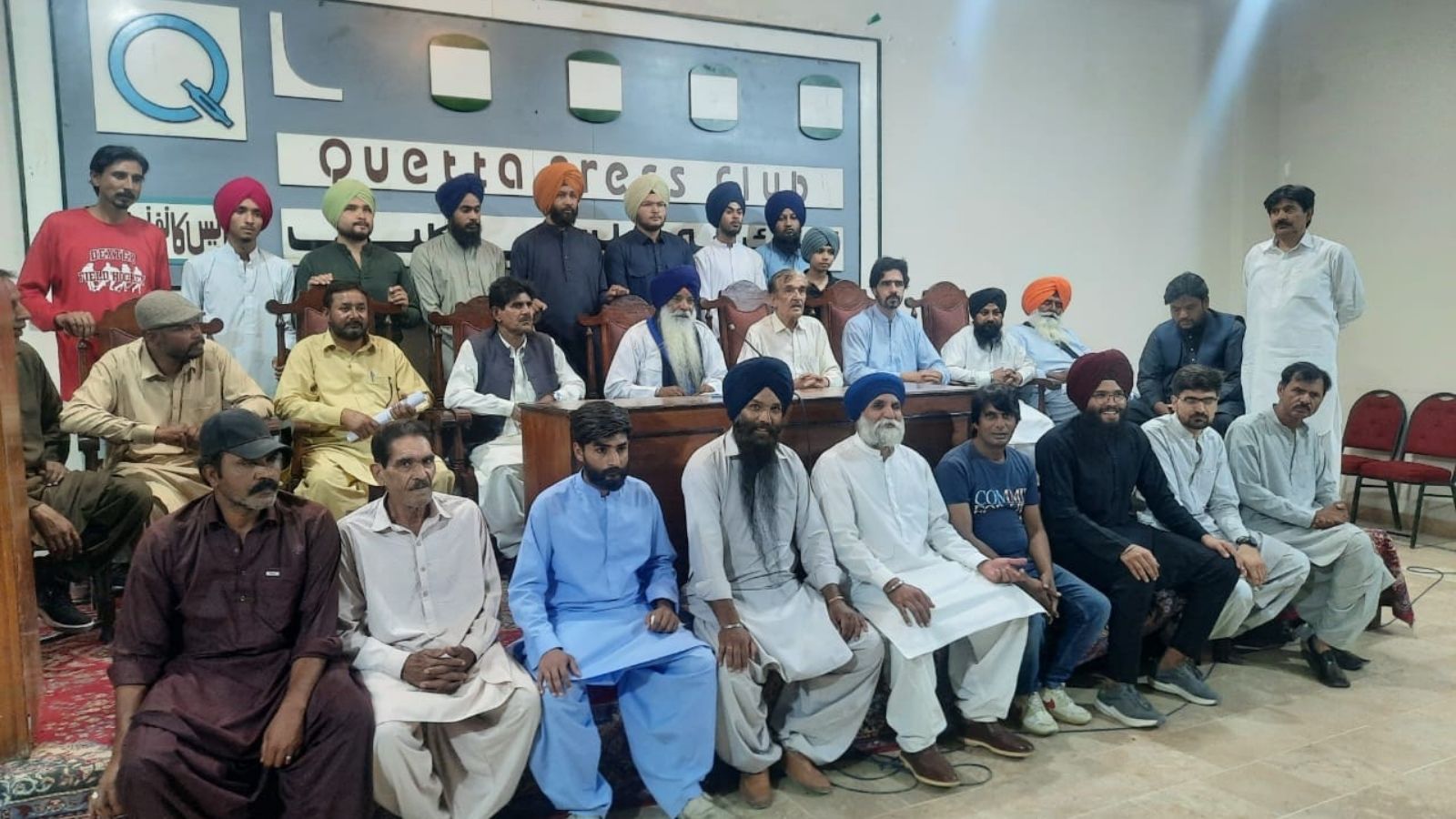 Members of the Sikh community in Quetta have protested the alleged demolition of the historic gurdwara building.