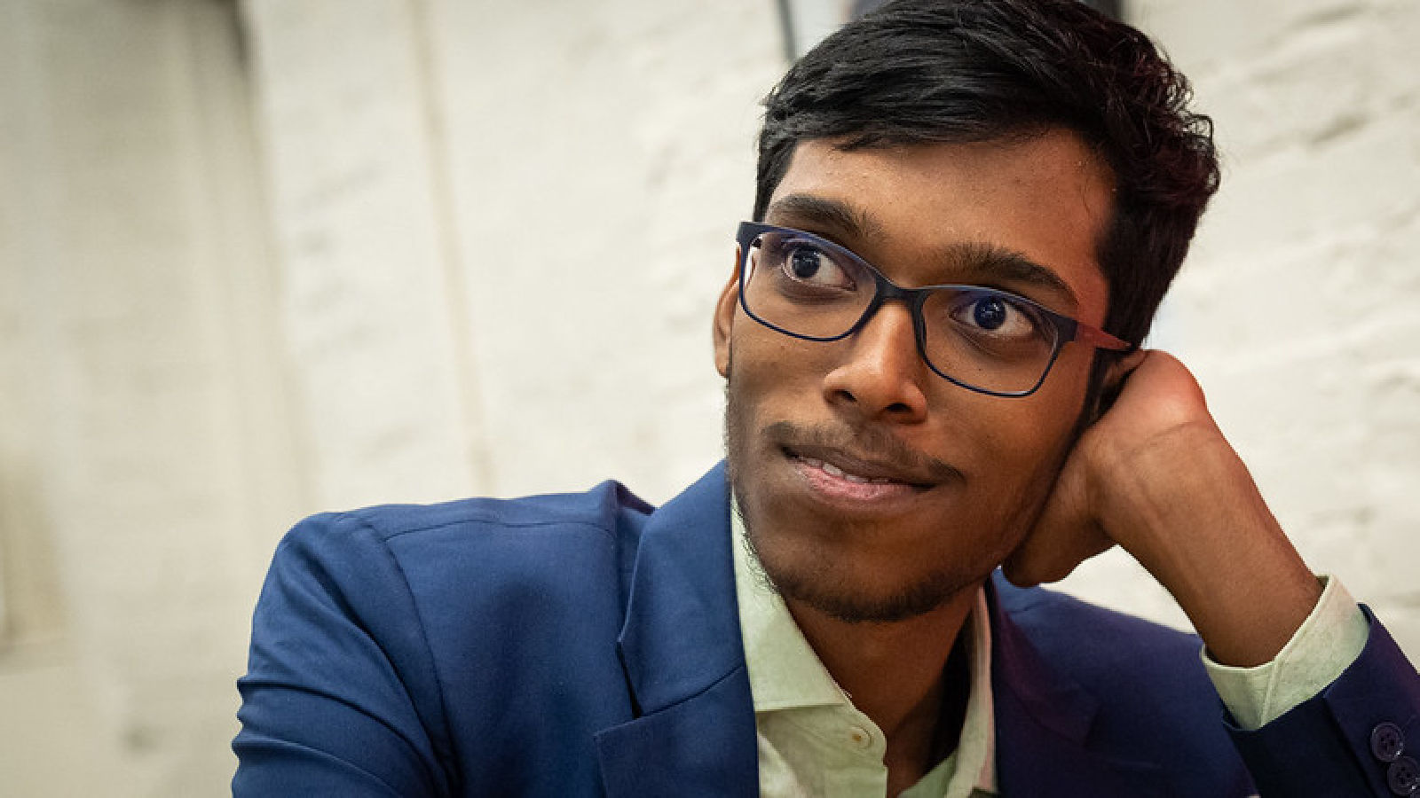 Praggnanandhaa takes on Vincent Keymar in the GCT Finals. (FIDE/Lennart Ootes)