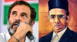Congress Leader Rahul Gandhi (left); Late VD Savarkar. (File Photo/Enhanced using AI)