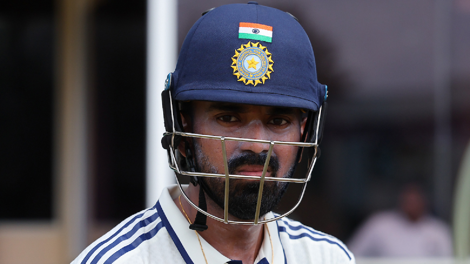 KL Rahul of India during Day 2 of the warm-up match between Sri Lanka XI and India at the NCC Ground, Colombo, Sri Lanka, on August 8, 2026.