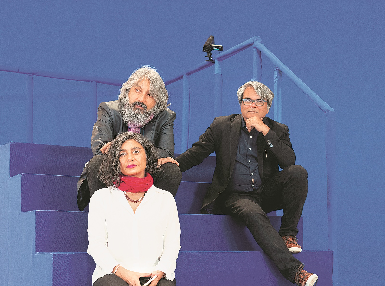 Raqs Media Collective’s Jeebesh Bagchi, Shuddhabrata Sengupta and Monica Narula.
