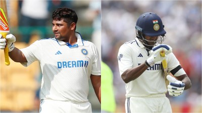 Sarfaraz Khan replaces Sai Sudharsan in the India vs Sri Lanka test series. (Sportzpics and AP)
