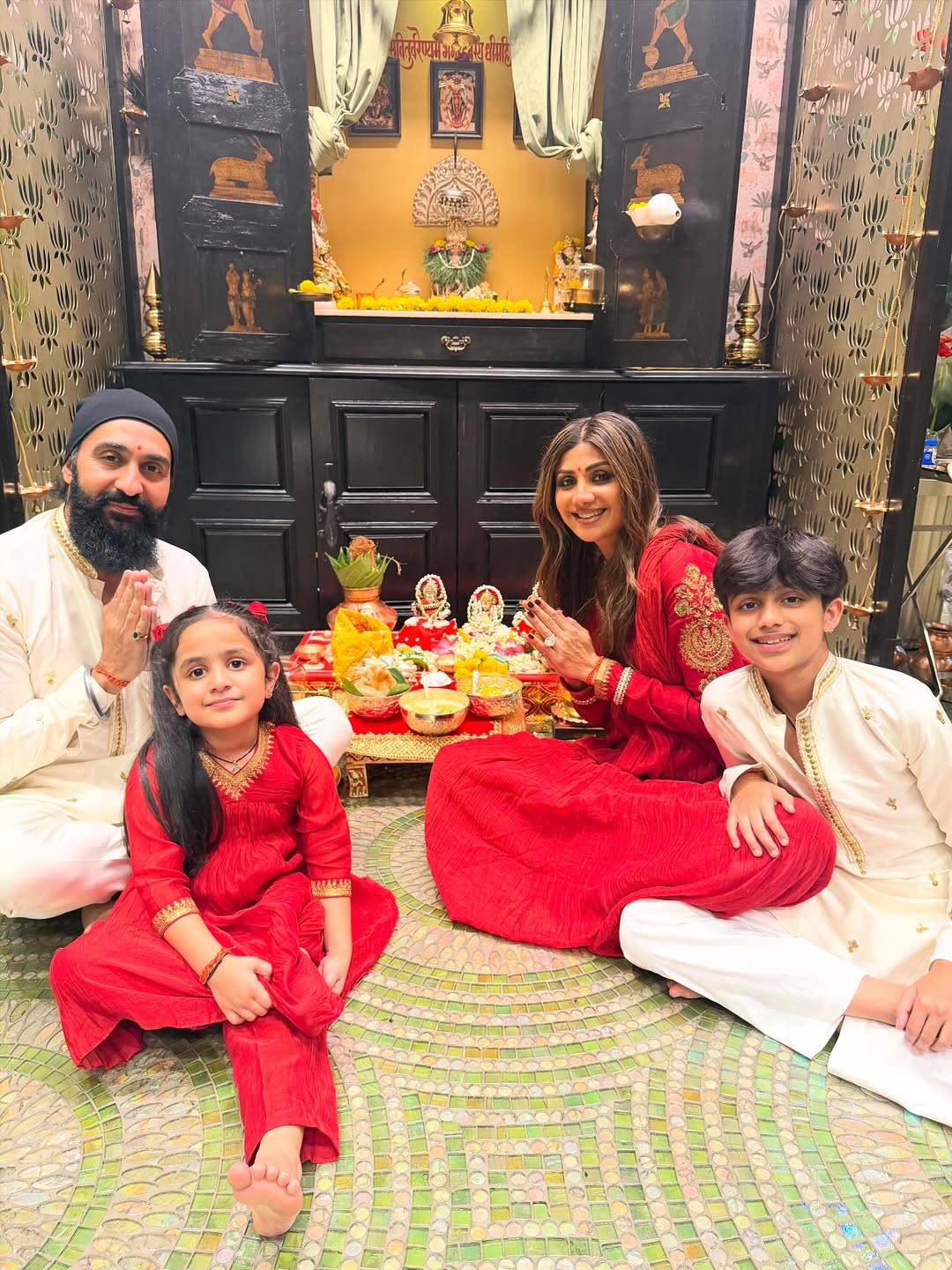Shilpa Shetty and her family