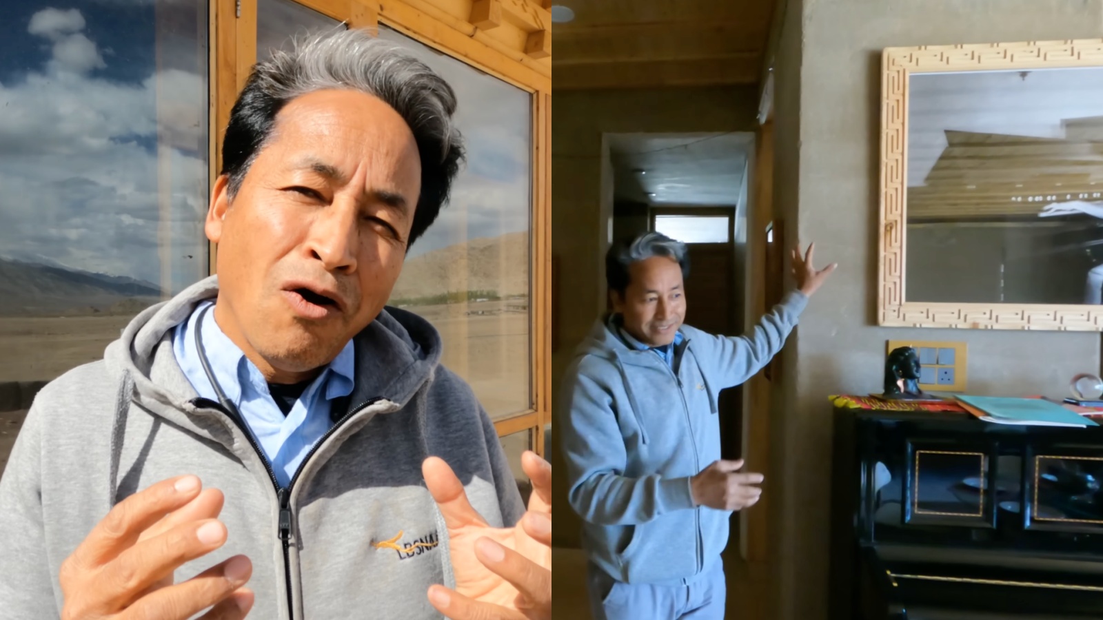 Take a tour of Sonam Wangchuk's sustainable Ladakh home built using traditional Himalayan techniques