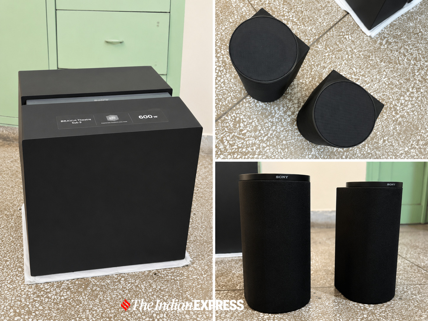 The Sony Bravia Theatre home theatre system combines a powerful subwoofer with two compact rear speakers for an immersive audio experience.