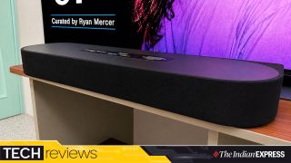 Sony Bravia Theatre Trio delivers a cinematic audio experience with immersive surround sound and powerful bass. (Image: Bijin Jose/The Indian Express)