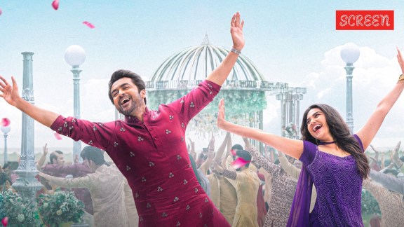 Suriya and Mamitha Baiju in Vishwanath and Sons, directed by Venky Atluri