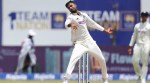 Manav Suthar of India delivers a ball during Day 3 of the 1st Test match between Sri Lanka and India at the Galle International Stadium, Galle, Sri Lanka, on August 17, 2026.