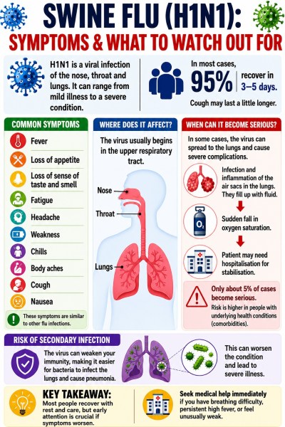 Swine flu, symptoms, influenza