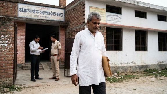 Officials are investigating alleged fraud in the appointment of an assistant teacher at a school in Agra nearly four decades ago. (AI-generated)