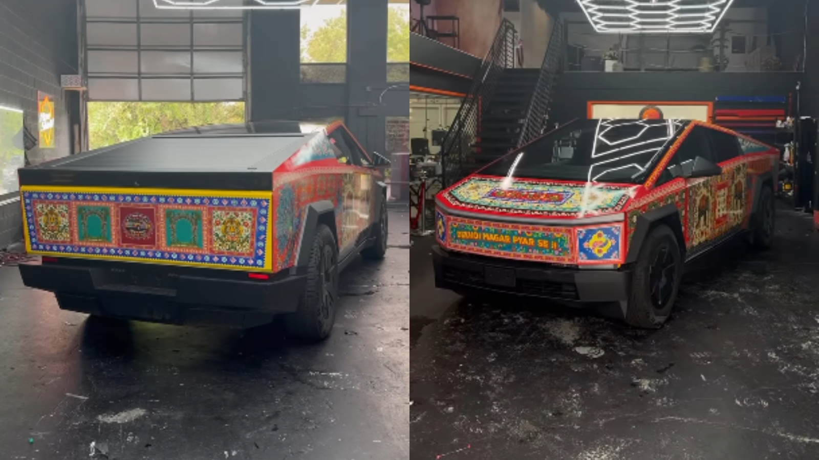‘Baraat ready’: Tesla Cybertruck gets colourful Indian truck-art makeover