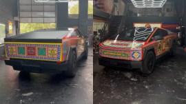 Tesla Cybertruck Indian truck art