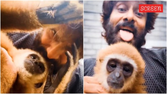 Actor Vikram is currently facing the heat over a viral video showing him hugging an endangered lar gibbon in Chennai.
