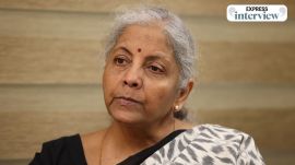 Union Finance Minister Nirmala Sitharaman. (Express photo by Renuka Puri)